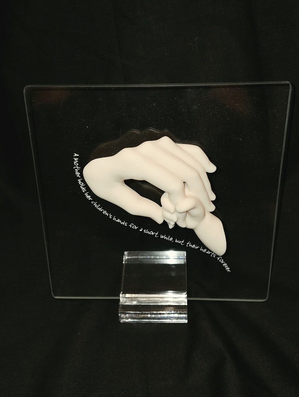 Collectible Roman, Inc. Lasting Expressions Glass Plaque Figurine "A Mother..."